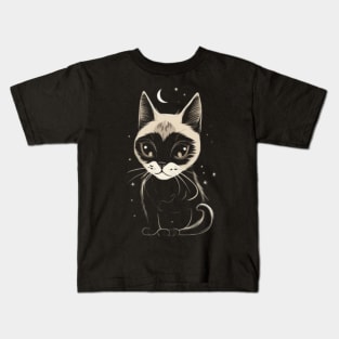 Midnight Magic: Celestial Cat T-Shirt Kids T-Shirt